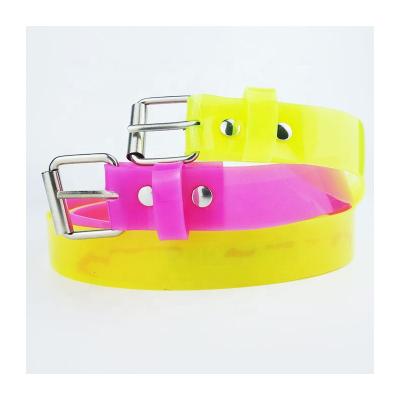 China Unique Plastic Multi Color Men Women Candy Belt Gift Design Adjustable Belt for sale