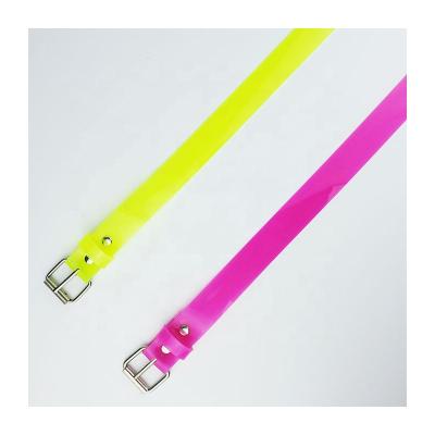 China Interesting gift the factory buy direct women men adjustable belt plastic belt candy multi color belts for sale