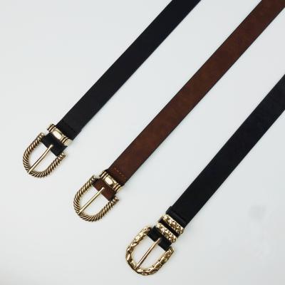 China Customizable garment jeans pants wholesale new style PU belt designer belts for women belt 24MMBuckle for sale