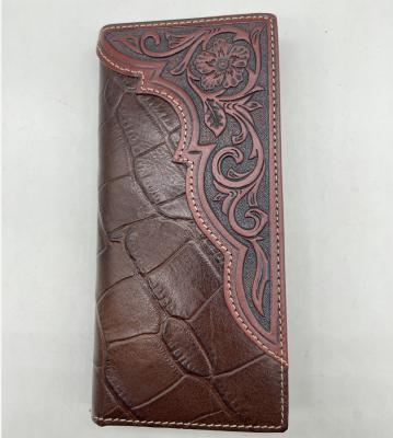 China China Manufacturer Wholesale Die Cut Perfect Western Wallets For Men Bifold Leather Wallet for sale