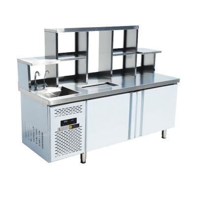 China High Quality Luxury Single-temperature Wholesale Stainless Steel Bar Counter Bubble Tea Counter for sale