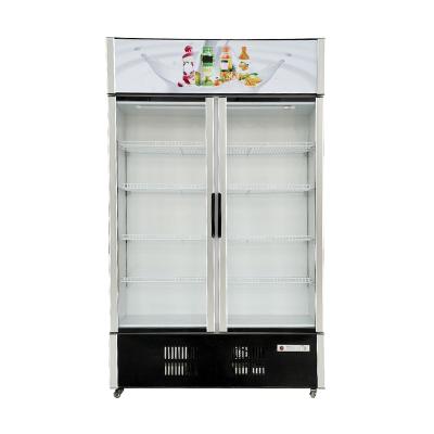 China Single-Temperature High Performance Beautiful Bar Two-Door Beer Display Cabinet POS Beverage for sale