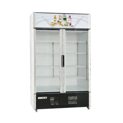 China Single-Temperature High Performance Beautiful Bar Two-Door Beer Display Cabinet POS Beverage for sale