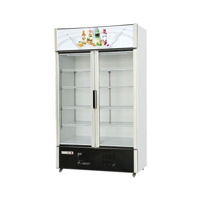 China Single-Temperature Large Capacity Commercial Freezer Two Door Beer Cabinet for sale