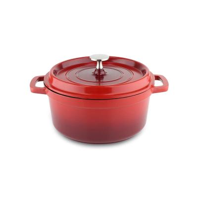 China Fashionable Soup Pot Round Casserole With Silicone Color Coating Die Cast Aluminum Material With Customized Box for sale