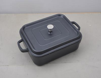 China Durable Non-Stick Cast Aluminum Roaster With Induction Bottom For Cooking Fish for sale