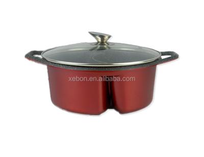 China Sustainable hot pot 28cm, die cast aluminum cookware, non- stick cooking casserole, induction cooker for sale