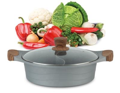 China Sustainable hot pot with light weight and non stick thick die cast aluminum bottom with non stick coating hot selling item for sale