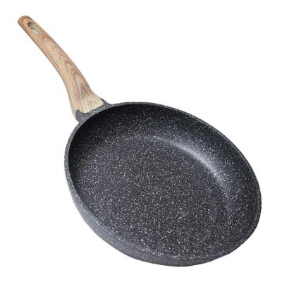 China Cast Aluminum Frying Pan Sustainable Non Stick Marble Coating Pan, Flambe Pan for sale