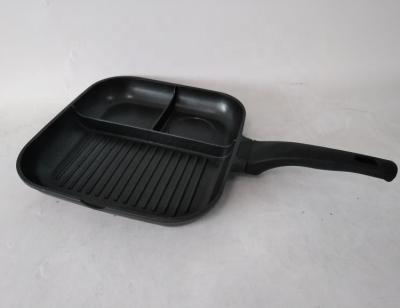 China Modern die cast aluminum 3 in 1 fry pan with separate part induction bottom and durable non stick coating for sale