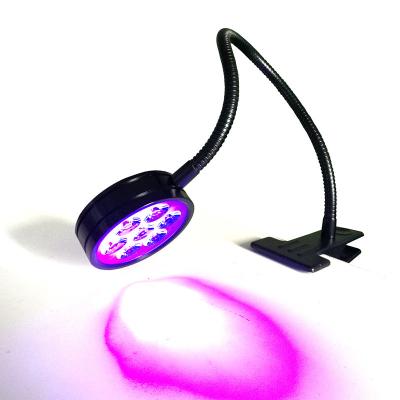 China UV Light Gooseneck Spot UV Lamp UV Gooseneck Clip LED Lamp 365nm 395nm Curing Torch Lights Clip Ultraviolet Emitters Glue Gel Dryer 405nm Table Lamp mini for sale