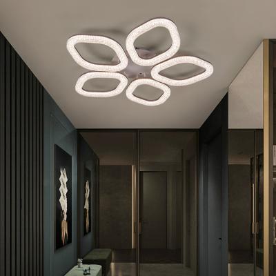 China Bedroom Living Room Chandelier Acrylic Indoor Outdoor Mounted Modern Lighting Remote Control Ceiling Lamp for sale