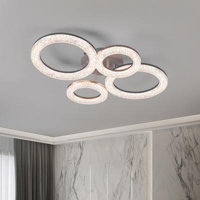 China New Arrival Modern Decorative Round Mounted Outdoor Ring Chandelier Led Ceiling Light Indoor Living Room Bedroom for sale