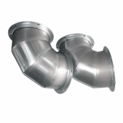 China Machinery Galvanized Steel Bend 45 Degree Elbow Pipe Bend For Ventilation System 90 Degree Bend for sale