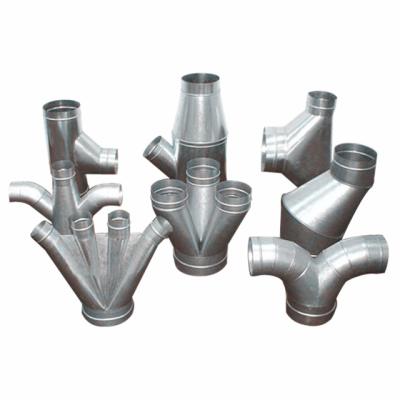 China China Contemporary Wholesale Price Galvanized Steel Air Duct Y Branch Duct Joint Fittings Y Tee for sale