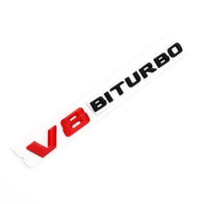 China Viable V8-Biturbo Sports Metal ABS Chrome Wheel Emblems Car Sticker Nameplate Badge for sale