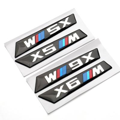 China Viable Auto Trunk 3D Logo Sticker Car Tailgate Badge Emblem For X5M Aluminum Sheet for sale