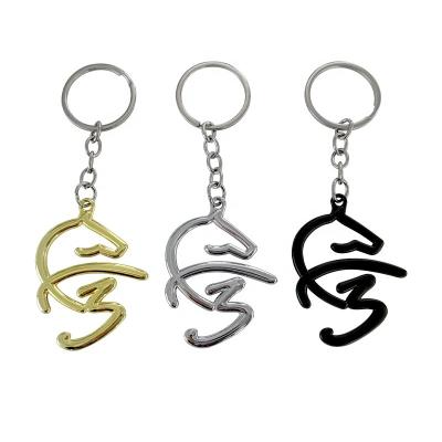 China Promotion Gift Fashion 3D Car Chain Saudi Arabian Prince Club Badge Logo Car Keychain Keyring Small Double Sided Gift for sale