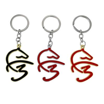 China Promotion Gift Small Stain Car Modification 3D Metal Key Chain Saudi Arabia Prince Club Badge Logo Travel Souvenir Key Chain Pendant Double Sided for sale