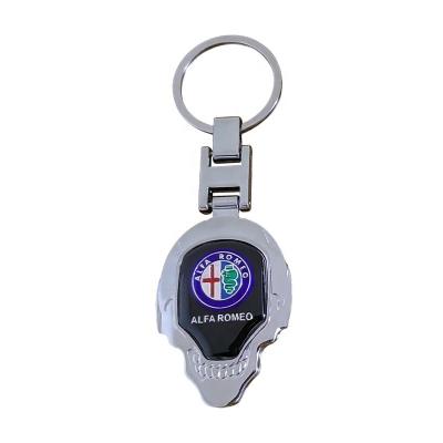 China New Durable 3D Car Metal Key Chain Badge Double Sided Logo For Mercedes-Benz Honda Toyota Volvo Car Key Chain Keychain for sale