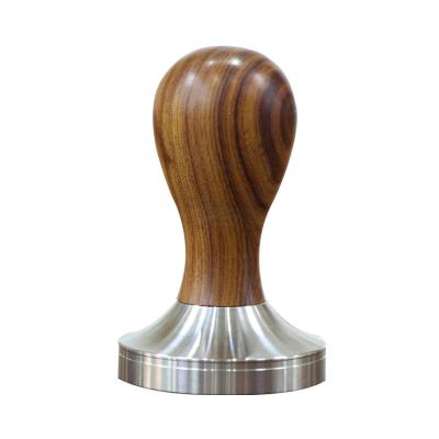 China Best Viable Selling Bartender Tools Wood Handle Stainless Steel Coffee Tamper Calibrated Espresso Coffee Dispenser Coffee Accessories for sale