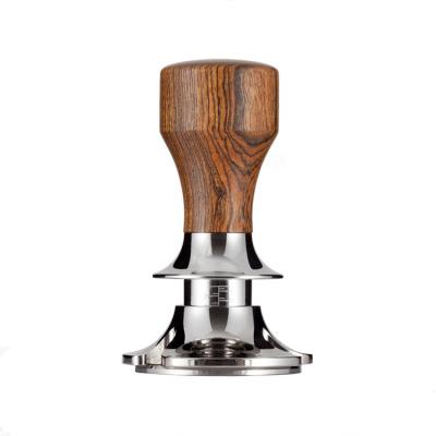 China Espresso Coffee Dispenser Calibrated Sturdy Wooden Stainless Steel Coffee Handle Tamper Espresso Dispenser Bartender Tools for sale