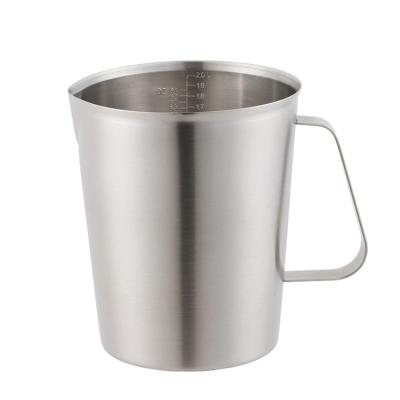 China Viable Bartender Tools Milk Jug Frother Milk Jug Measuring Cup Latte Cappuccino Milk Jug 304 Stainless Steel Coffee Accessories for sale