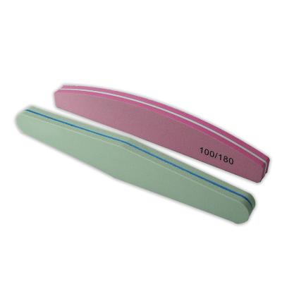 China Nail Care Nail Buffer File Block Sponge Nail File Washable Double Sided 100/180 Block Sanding Polishing Files for sale