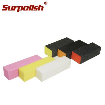 China Hot Selling Eva Sponge Grinding Edge Pad 3 Sided Wholesale Nail Buffer For Nail Care for sale