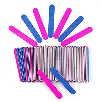 China Natural Nail Polishing and Artificial Nails 100/240 180/240 180/220 Disposable Double Sided Mini Nail Files Manicure Polishing Pad for Nature Acrylic Nails for sale