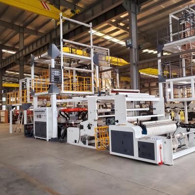 China Plastic ABC 3 Layer Co Extrusion Blown Film Machine Manufacturer Line for sale