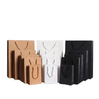 China Wholesale Custom Logo Color Color High Quality Paper Recyclable Custom Bag Black White Cheaper Paper Bags for sale