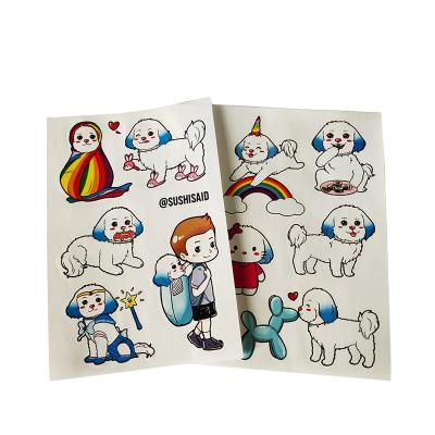 China Shiny UV Pattern Logo Stickers Printing For Kids Custom Candle China Manufacturer Hot Sale Vinyl Stain Cartoon for sale