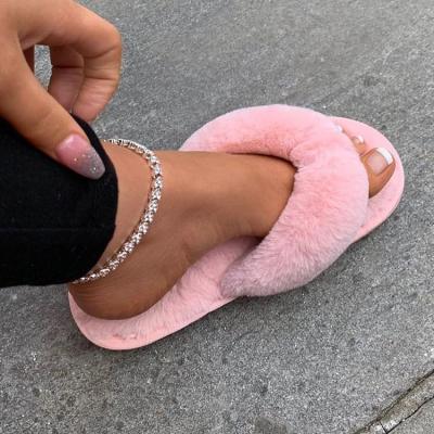 China 2021 TRENDY Single Row Bling Bling Rhinestone Crystal Foot Chain Anklets Diamond Tennis Anklet For Women for sale