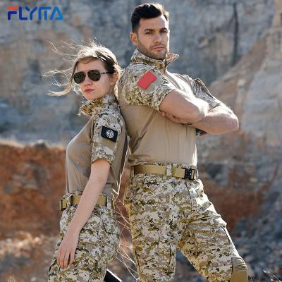 China American Woodland Camouflage Polyester Cotton Camouflage Military Uniforms Digital Military Army Office Camouflage Military Uniforms for sale