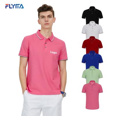 China Anti-Wrinkle Digital Printing Polo T-shirts Shirt For Men Polo Heat-transfer Printing Embroidered Custom Men Polo Shirts for sale