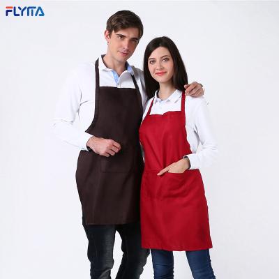 China Comfortable Recyclable Cotton Logo Printed Custom Chef Apron Leather Cooking Apron Wholesale for sale