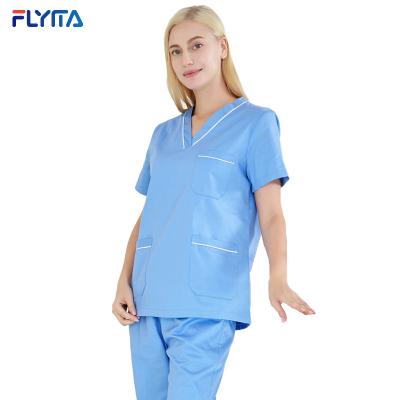 China Custom Made Medical Uniform Doctor Hospital Uniform Nursing Scrubs Hospital Women Hospital Nursing Suit for sale