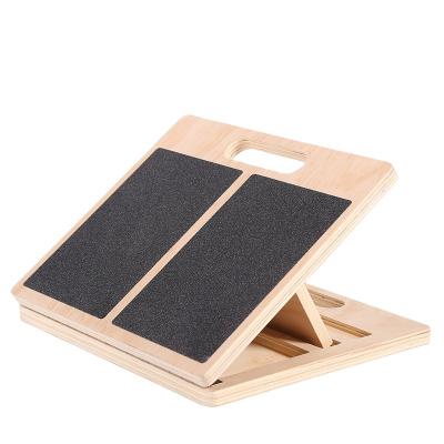 China Durable Professional Wooden Oblique Board Easy To Carry Adjustable Incline Calf Stretcher Stretch Board for sale