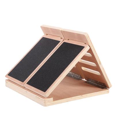 China Durable Hot Selling Adjustable Plywood Swage Reinforcement Foot Calf Stretching Wooden Oblique Board for sale