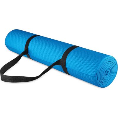 China Mat Fitness Versatile Non-Toxic High Density Non-Slip Mat Exercise Yoga Mat With Carrying Strap for sale