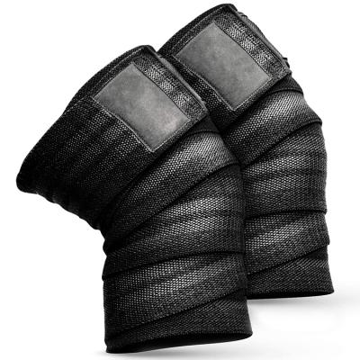 China High Elastic Strength Knee Wraps Straps Keep Pads Sleeves Strong Gym Weightlifting Knee Sleeve for sale