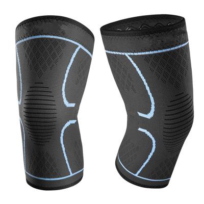 China High Elastic Force Custom Weightlifting Compression Free Elactic Knee Brace Gym Long Use Women's Nylon Knee Sleeve for sale