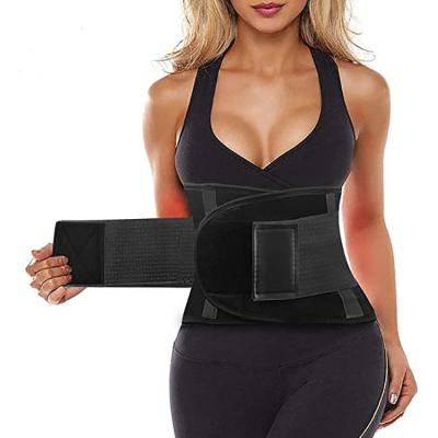 China High Elasticity Back Brace Cincher Trimmer Sports Slimming Support Belt Gym Waist Trainer With Double Adjustable Tummy for sale