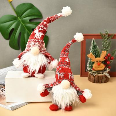 China Faceless Santa Claus Soft Doll Desk Decoration Santa Claus Doll Stance Window Scene Layout Christmas Decorations for sale