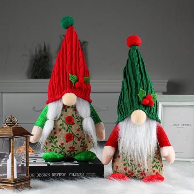 China Softly 2022 New Plush Cherry Gnome Doll Standing Faceless Old Man Christmas Party Decoration Supplies for sale