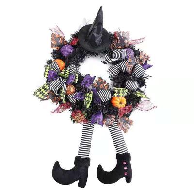 China Garland Halloween Decoration Door Wreath Clown Pumpkin Wreath Window Hanging Door Hanging Garden Porch Yard for sale