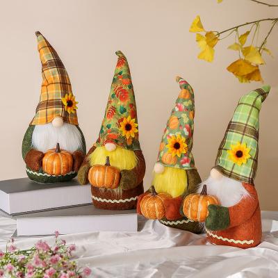 China New Design Sweetly 2022 Cartoon Gnome Doll Autumn Thanksgiving Harvest Festival Cute Plush Decorative Doll Wholesale for sale