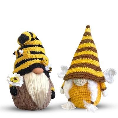 China Faceless Creative Head Gnome Decoration Old Man Festival Bee Gnomes Plush Gnomes Gnomes Dwarf Striped Home Decor Elf Faceless Doll for sale