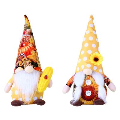 China Wholesale Customized new by manufacturer cute faceless dwarf harvest festival doll decoration 2022 design cartoon doll pumpkin sunflower harvest doll for sale